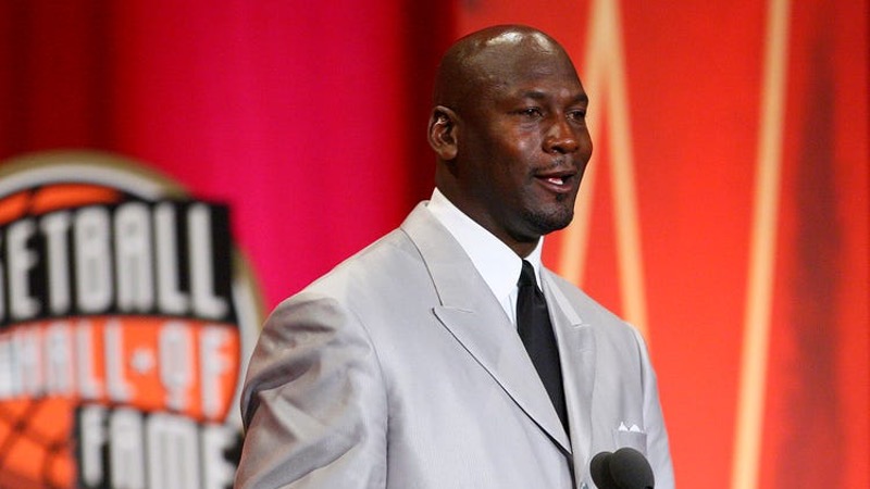 Michael Jordan en su discurso en el Hall of Fame